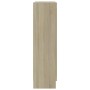 Vitrina de madera contrachapada color roble 82,5x30,5x115 cm
