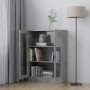 Vitrina de madera contrachapada gris hormigón 82,5x30,5x115 cm
