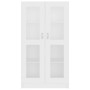 Vitrina de madera contrachapada blanco 82,5x30,5x150 cm