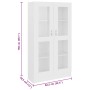 Vitrina de madera contrachapada blanco 82,5x30,5x150 cm