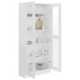 Vitrina de madera contrachapada blanco 82,5x30,5x185,5 cm