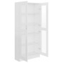 Vitrina de madera contrachapada blanco 82,5x30,5x185,5 cm