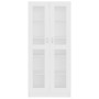 Vitrina de madera contrachapada blanco 82,5x30,5x185,5 cm