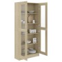 Vitrina de madera de ingeniería roble Sonoma 82,5x30,5x185,5 cm