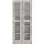 Vitrina de madera de ingeniería gris hormigón 82,5x30,5x185,5cm