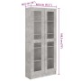 Vitrina de madera de ingeniería gris hormigón 82,5x30,5x185,5cm