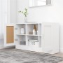 Aparador de madera contrachapada blanco 120x30,5x70 cm