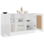 Aparador de madera contrachapada blanco 120x30,5x70 cm