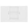 Aparador de madera contrachapada blanco 120x30,5x70 cm