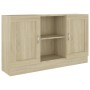 Aparador madera contrachapada color roble Sonoma 120x30,5x70 cm