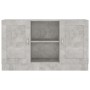 Aparador de madera contrachapada gris hormigón 120x30,5x70 cm