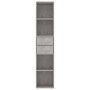 Estantería madera contrachapada gris hormigón 36x30x171 cm