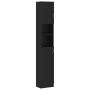 Armario de baño madera de ingeniería negro 32x25,5x190 cm