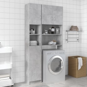 Armario de baño madera de ingeniería gris hormigón Armario de baño madera de ingeniería gris hormigón