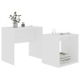 Juego de mesas de centro madera contrachapada blanco 48x30x45cm