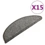 Stair tread carpets 15 units anthracite 56x17x3 cm by vidaXL, Stair mats - Ref: Foro24-149905, Price: 54,46 €, Discount: %