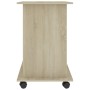 Mesa de ordenador madera contrachapada color roble 80x50x75 cm en Escritorios | Comprar online en Foro24