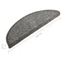 Stair tread carpets 15 units anthracite 56x17x3 cm by vidaXL, Stair mats - Ref: Foro24-149905, Price: 54,46 €, Discount: %