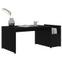 Mesa de centro madera contrachapada negro 90x45x35 cm