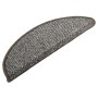 Alfombras de peldaños de escalera 15 uds antracita 65x25 cm