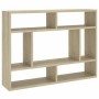Estantería de pared madera contrachapada color roble 75x16x55cm