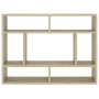 Estantería de pared madera contrachapada color roble 75x16x55cm