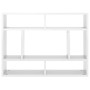 Estantería de pared contrachapada blanco brillante 75x16x55 cm