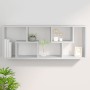 Estantería de pared madera contrachapada blanco 36x16x90 cm