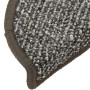 Alfombras de peldaños de escalera 15 uds antracita 65x25 cm