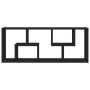 Estante de pared madera contrachapada negro 36x16x90 cm