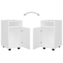 Armario auxiliar ruedas blanco madera contrachapada 33x38x60 cm