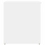 Baúl de almacenamiento madera contrachapada blanco 84x42x46 cm