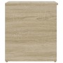 Baúl de almacenaje madera contrachapada color roble 84x42x46cm