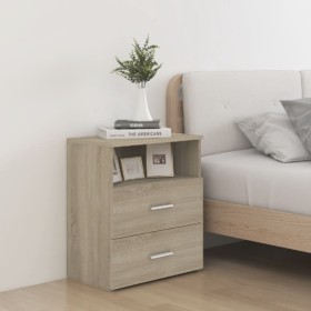 Mesitas de noche 2 unidades roble Sonoma 50x32x60 cm Mesitas de noche 2 unidades roble Sonoma 50x32x60 cm