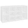 Banco zapatero de madera contrachapada blanco 103x30x55 cm