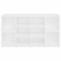 Banco zapatero de madera contrachapada blanco 103x30x55 cm