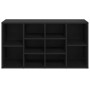 Banco zapatero de madera contrachapada negro 103x30x55 cm