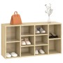 Banco zapatero contrachapada color roble 103x30x55 cm