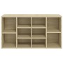 Banco zapatero contrachapada color roble 103x30x55 cm