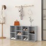 Banco zapatero madera contrachapada gris hormigón 103x30x55cm