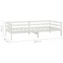 Sofa bed with white solid pine wood mattress 90x200 cm by vidaXL, Beds and slatted bases - Ref: Foro24-3083560, Price: 294,43...