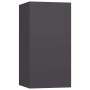 Muebles para TV 2 uds madera contrachapada gris 30,5x30x60 cm