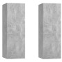 Muebles para TV 2 uds contrachapada gris hormigón 30,5x30x90 cm en Muebles TV | Comprar online en Foro24