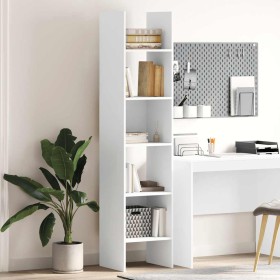 Estantería librería madera contrachapada blanco 40x35x180 cm