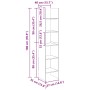 Estantería librería madera contrachapada blanco 40x35x180 cm
