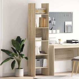 Estantería madera contrachapada color roble Sonoma 40x35x180 cm