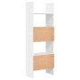 Estantería librería madera contrachapada blanco 60x35x180 cm