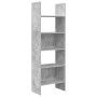 Estantería de madera contrachapada gris hormigón 60x35x180 cm
