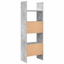 Estantería de madera contrachapada gris hormigón 60x35x180 cm
