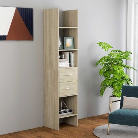 Estantería madera contrachapada color roble Sonoma 40x35x180 cm